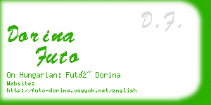dorina futo business card